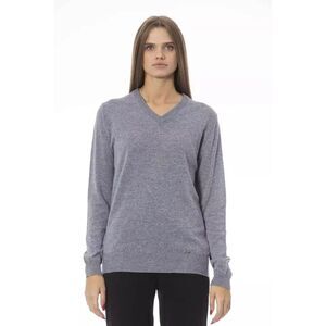 Baldinini Trend VNeck Cashmere Sweater BA23845 Women Gray